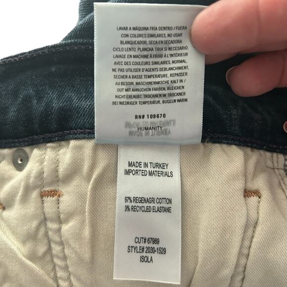 Citizens of Humanity Isola Cropped Boot Jean Women's 34 Frayed Regency Blue NEW - Picture 11 of 11